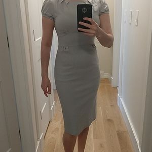 Stop staring gray wiggle dress